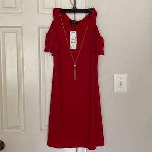 Stein Mart brand new dress with tags in a deep red